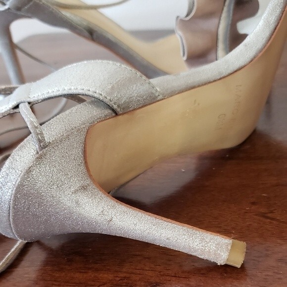 Marc Fisher Bamba Heel Silver Size 6.5 M - Picture 11 of 12